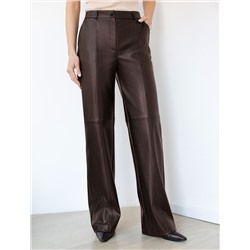 Прямые брюки из искусственной кожи