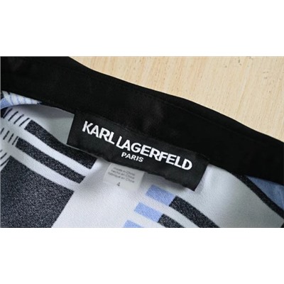 Темпераментное клетчатое платье с буквенным принтом и пуговицами  KARL LAGERFEL*D ОРИГИНАЛ!