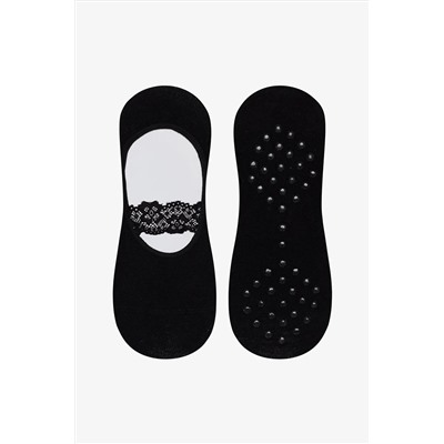 Penti, Lace Cross Siyah Beyaz ÇizgiliBabet Çorabı