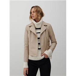 Bikerjacke in Lederoptik