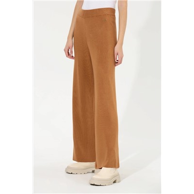 Kadın Camel Melanj Triko Pantolon