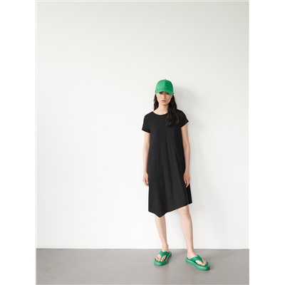 Asymmetric midi dress