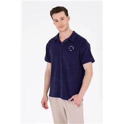 Erkek Lacivert Comfort Polo Yaka Tişört