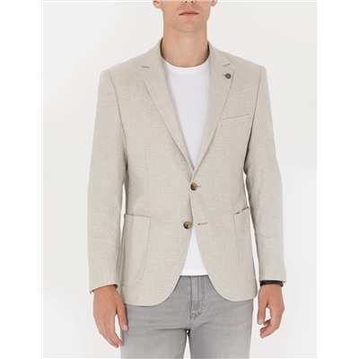 Bej Ex. Slim Fit Ceket
