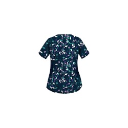 UA Nature's Heart Navy Print Scrub Top