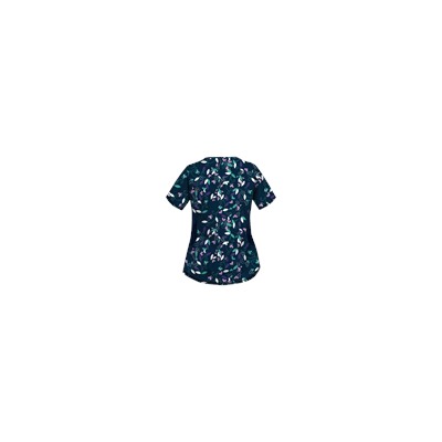 UA Nature's Heart Navy Print Scrub Top