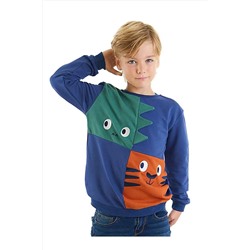 Denokids Dino Ve Tiger Erkek Çocuk Sweatshirt CFF-22K1-023