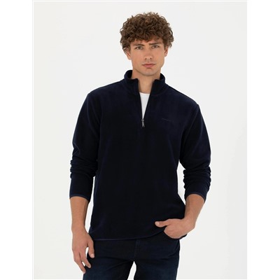 Lacivert Regular Fit Polar Sweatshirt