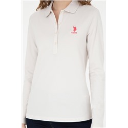 Kadın Taş Basic Polo Yaka Sweatshirt