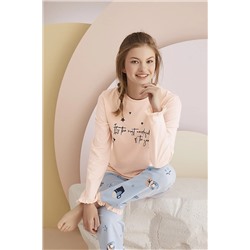 Sevim 14107 Baskılı Kadın Pijama Takım
