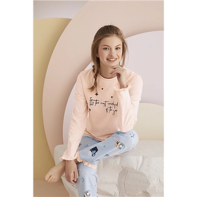 Sevim 14107 Baskılı Kadın Pijama Takım