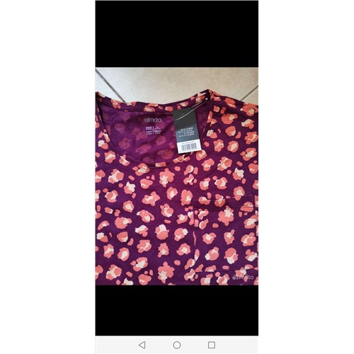ESMARA® Damen Bigshirt, leger, leicht tailliert geschnitten, mit Baumwolle размер S, цвет weinrot/pfirsich