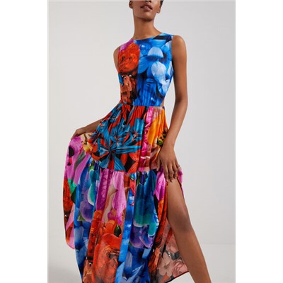 Vestido cut-out floral