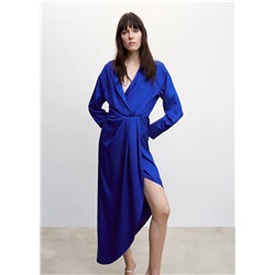 Vestido satinado abertura