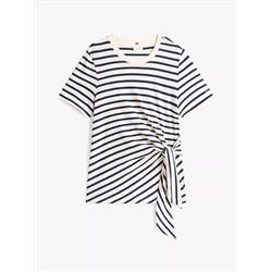 Side-Tie Crewneck T-Shirt