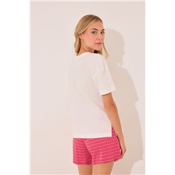 Pijama corto 100% algodón Snoopy rojo