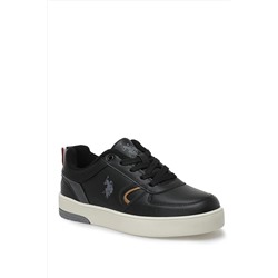 U.S. Polo Assn. Okita Kaymaz Taban Bağcıklı Spor Ayakkabı Siyah C1-S0015-U0001