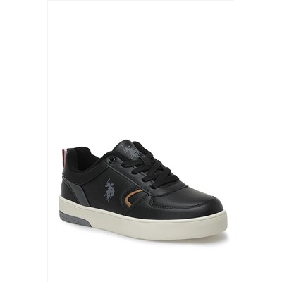 U.S. Polo Assn. Okita Kaymaz Taban Bağcıklı Spor Ayakkabı Siyah C1-S0015-U0001