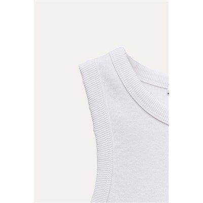 FADED-EFFECT RIB T-SHIRT