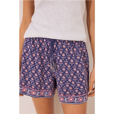 Pijama corto tirantes algodón gris claro