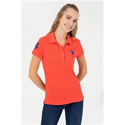 Kadın Kırmızı Basic Polo Yaka Tişört