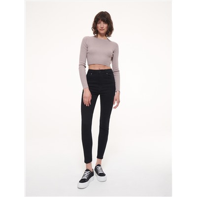 Slim-Jeans mit hoher Leibhöhe