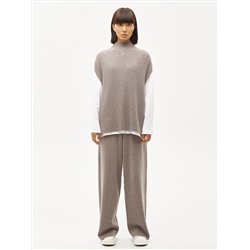 Брюки с высокой талией из премиальной шерсти