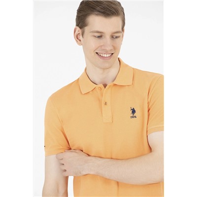 Erkek Turuncu Basic Polo Yaka Tişört