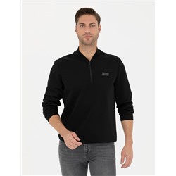 Siyah Regular Fit Sweatshirt