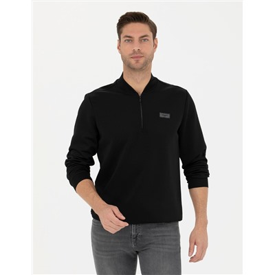 Siyah Regular Fit Sweatshirt