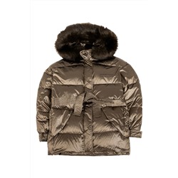 Anorak de manga larga Marrón castaño
