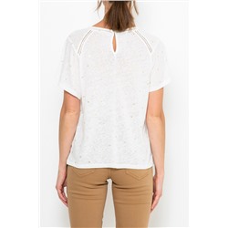 Camiseta de lino Blanco