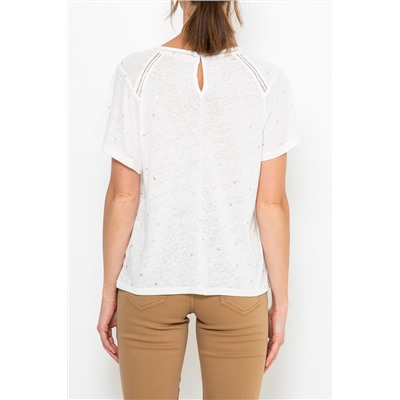Camiseta de lino Blanco