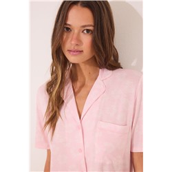 Pijama camisero rosa Capri viscosa