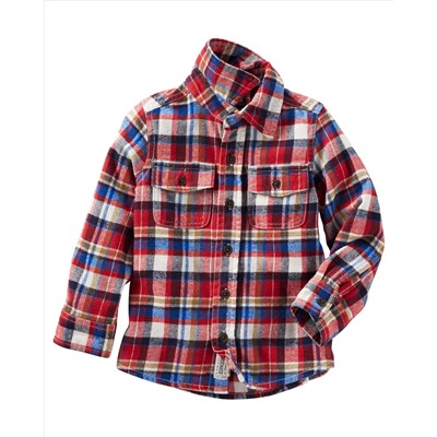 2-Pocket Flannel Shirt