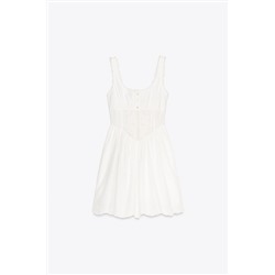 LACE MINI DRESS WITH EMBROIDERY