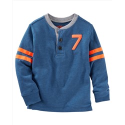 Snow Yarn Varsity Henley
