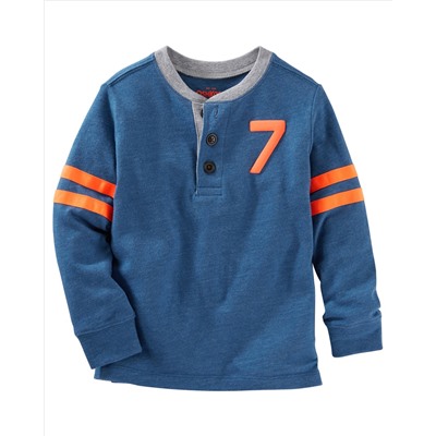 Snow Yarn Varsity Henley
