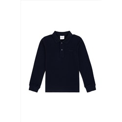 Erkek Çocuk Lacivert Basic Polo Yaka Tişört