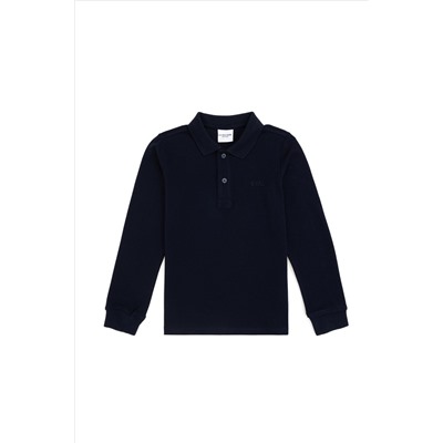 Erkek Çocuk Lacivert Basic Polo Yaka Tişört