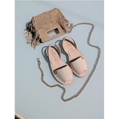 КОМБО Ab.Zapatos • 3106-8 • crudo+ Итальянская мини сумочка AB.Z · Pelle · Miniflec beig АКЦИЯ
