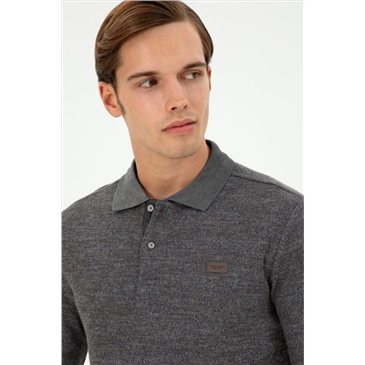 Erkek Gri Melanj Sweatshirt