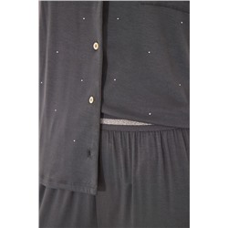 Pijama camisero Capri viscosa gris