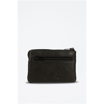 Monedero de piel Badge Negro