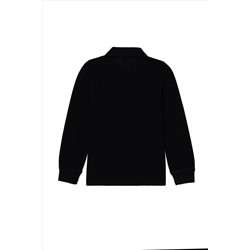 Erkek Çocuk Siyah Basic Sweatshirt
