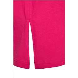 Pembe Geniş Kalıp Bisiklet Yaka Baskılı %100 Pamuk Örme T-shirt TBBSS23AH00131