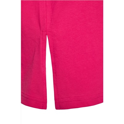 Pembe Geniş Kalıp Bisiklet Yaka Baskılı %100 Pamuk Örme T-shirt TBBSS23AH00131