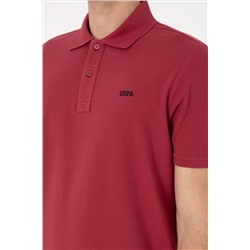 Erkek Regular Fit Polo Yaka Vişne Basic Tişört