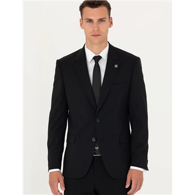 Siyah Slim Fit Takım Elbise