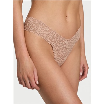 Eyelet Mesh Thong Panty